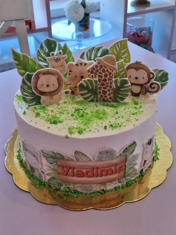 Tort safari cu imagine comestibilă